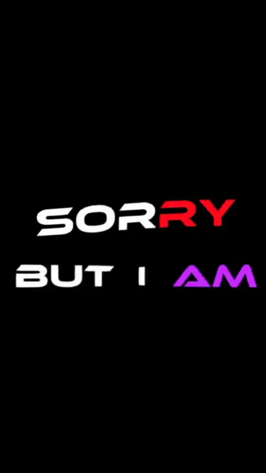 Sorry But I Am No 1 Capcut Template Video